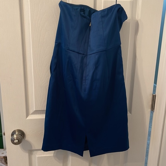 😍 STUNNING STRAPLESS TURQUOISE MINI DRESS 😍 - Picture 2 of 2